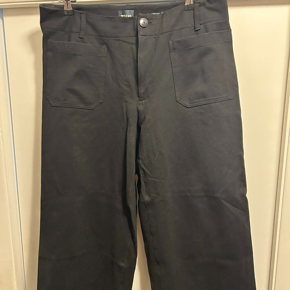 Black Maeve Colette Wide Leg Ponte Pants